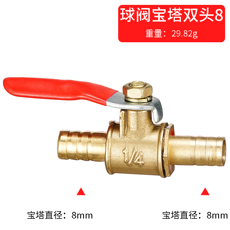 Czerwona rączka mały zawór 6mm – Compression Fitting Brass recenzja i cena